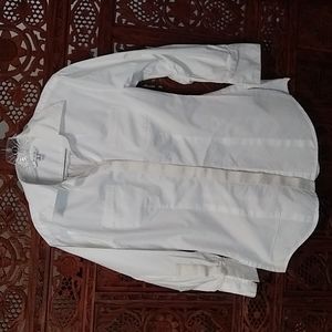 CAbi White Button Up Tunic Long Sleeves